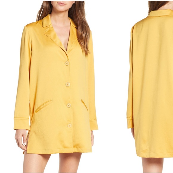 Something Navy Blazer Shirt Dress - Picture 1 of 4
